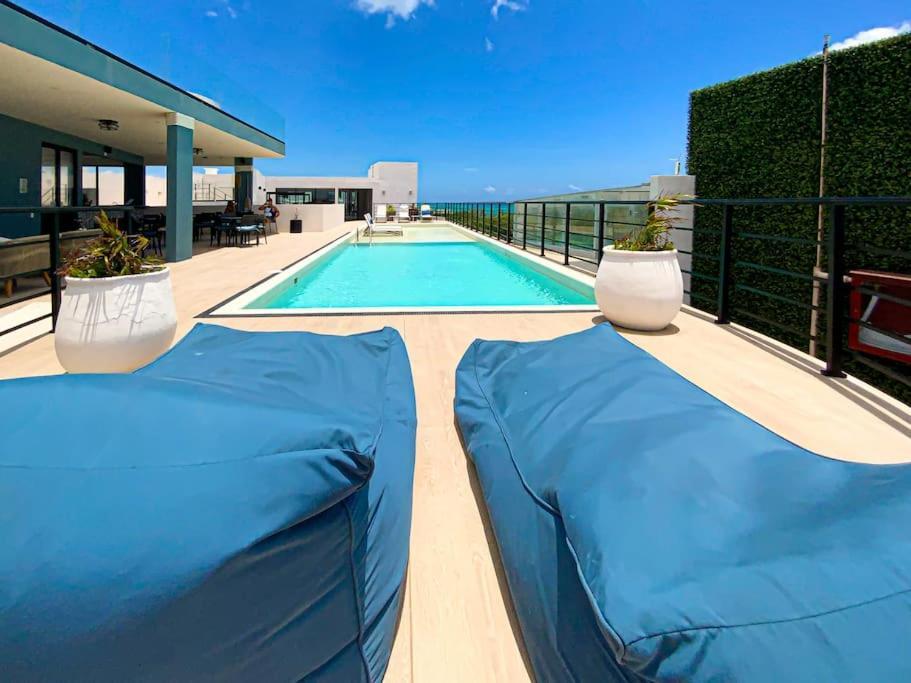 Beautiful + Luxury + Ocean View + Pool Lejlighed Playa del Carmen Eksteriør billede