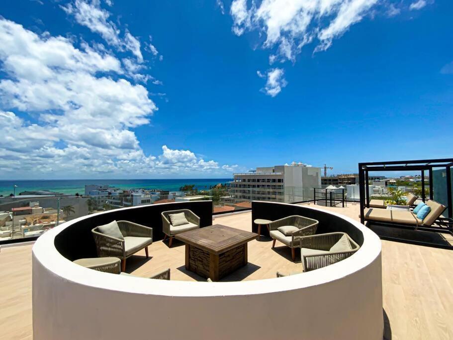 Beautiful + Luxury + Ocean View + Pool Lejlighed Playa del Carmen Eksteriør billede