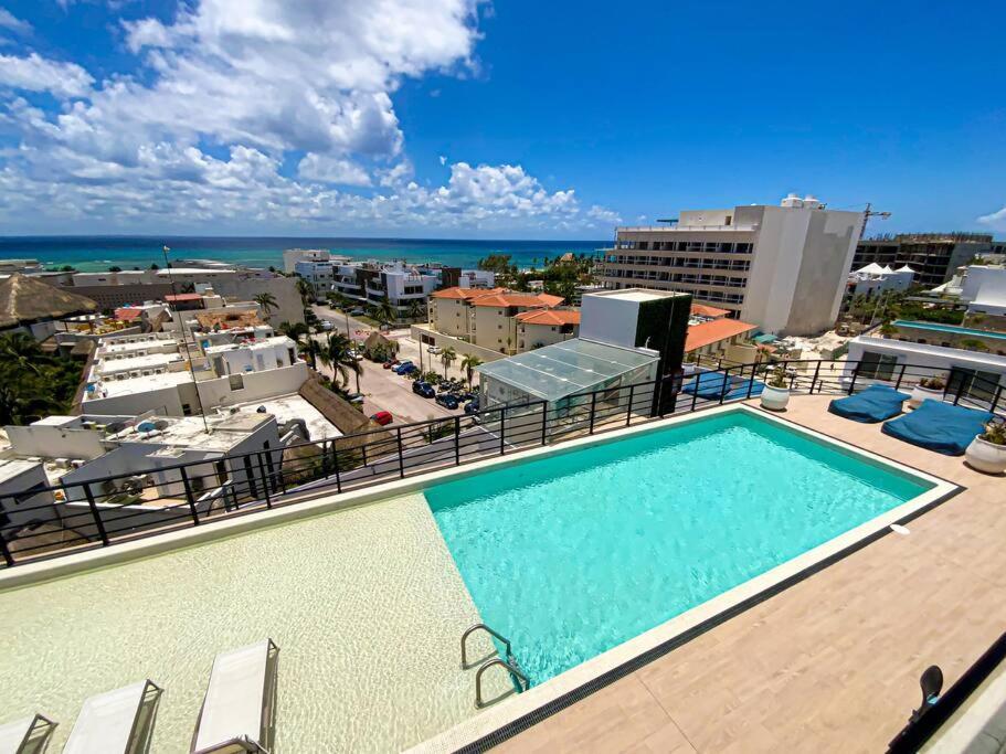 Beautiful + Luxury + Ocean View + Pool Lejlighed Playa del Carmen Eksteriør billede