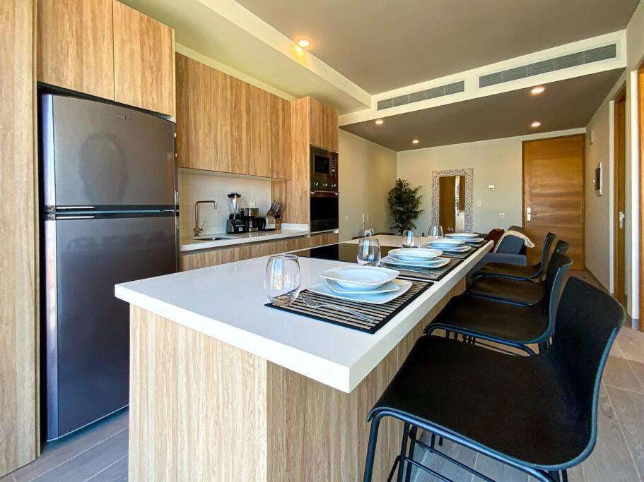 Beautiful + Luxury + Ocean View + Pool Lejlighed Playa del Carmen Eksteriør billede